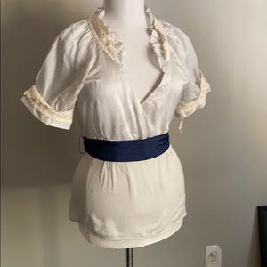Anthropology Floreat blouse with lace size12 A15